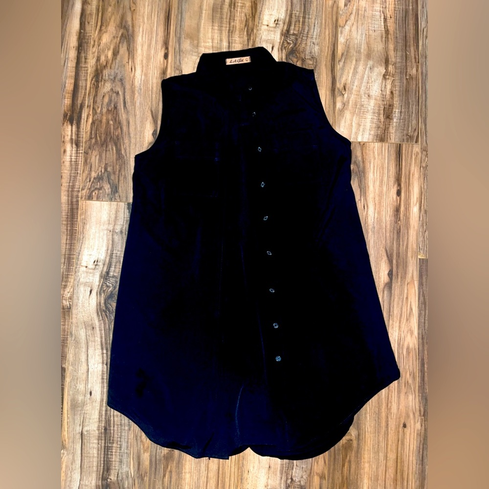 L. A. Girl knee length button down shirt (or dress)